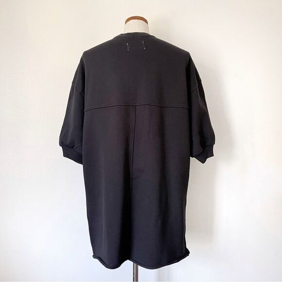 Everlane Black Track midi dress organic cotton size Medium NWOT - Picture 5 of 7